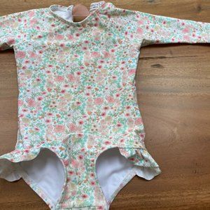 Minnow Swim PERFECT Condition Size 1 (6-18 Months) Floral Swimsuit!